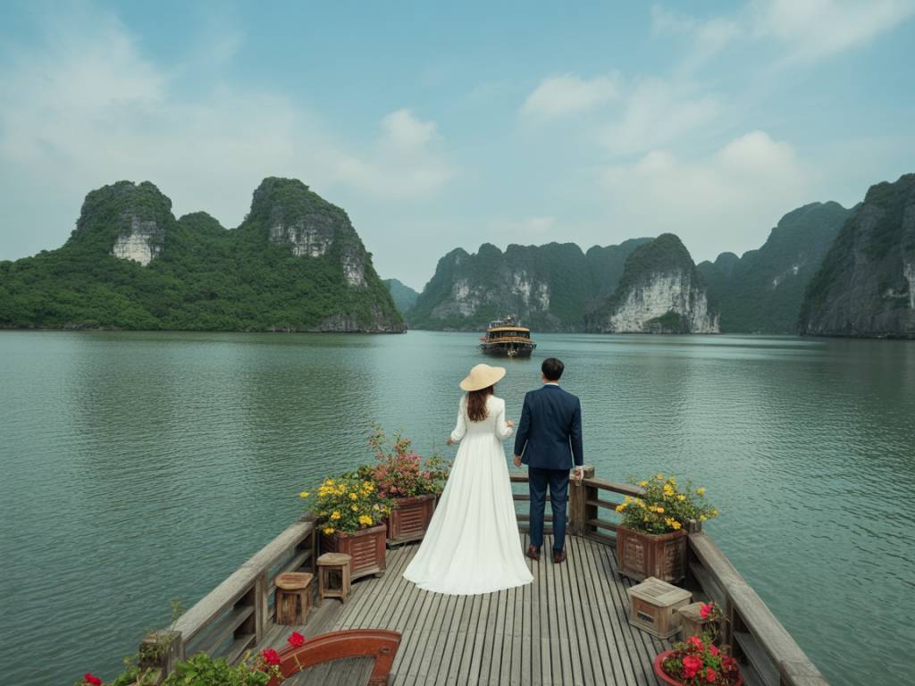 Voyage de noces au Vietnam : entre rizières, baie d’Halong et charme colonial